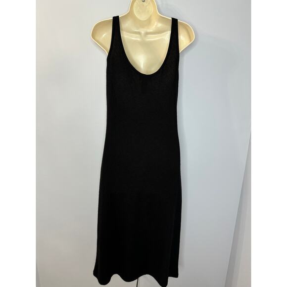 Lauren Ralph Lauren Black Knit Midi Dress Wool Angora Classic Luxury Timeless M - Picture 8 of 11